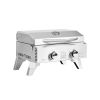 2 Burner Portable Stainless Steel BBQ Table Top Grill for Outdoors