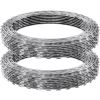 VEVOR Razor Wires, 98 ft Razor Barbed Wire, 2 Rolls Razor Wire Fencing Razor Fence, Razor Ribbon Barbed Wire Galvanized Razor Wire Fence, Rolls Razor