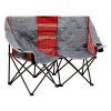 SUNNYFEEL Folding Double Camping Chair, Oversized Loveseat Chair, Heavy Duty Portable/Foldable Lawn Chair with Storage for Outside/Outdoor/Travel/Picn