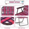 6 Pieces Folding Beach Chair Camping Lawn Webbing Chair