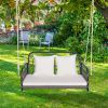 2-Person Outdoor Hanging Chair with Ropes