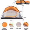 2/6 Family Camping Tents, Outdoor Double Layers Waterproof Windproof with Top Roof Rainproof and Large Mesh Windows Portable Easy Set Up Camping Gear