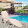 Adjustable Outdoor Recliner Chair with Canopy Shade