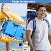 2PCS Portable High Strength Beach Chair with Adjustable Headrest Blue