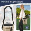 10 QT Drink Cooler Insulated Ice Chest with Spigot Flat Seat Lid and Adjustable Strap