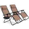 2 Pieces Oversize Lounge Chair with Cup Holder of Heavy Duty for outdoor