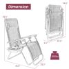 Outdoor Folding Zero Gravity Reclining Lounge Chair