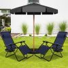 2 Pieces Oversize Lounge Chair with Cup Holder of Heavy Duty for outdoor