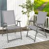 Set of 4 Patio Folding Chair Set with Rustproof Metal Frame