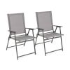 Set of 4 Patio Folding Chair Set with Rustproof Metal Frame