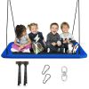 60 Inches Platform Tree Swing Outdoor with  2 Hanging Straps