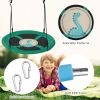 40 Inches Saucer Tree Swing Round with Adjustable Ropes and Carabiners