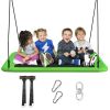 60 Inches Platform Tree Swing Outdoor with  2 Hanging Straps