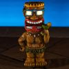 1pc, Drum Tiki Solar Light For Home And Outdoor Decor, Drum Tiki Solar Powered Flickering LED Garden Light Backyard Bongo Tiki Halloween Decoration