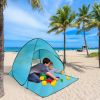 Pop Up Beach Tent Sun Shade Shelter Anti-UV Automatic Waterproof Tent Canopy for 2/3 Man w/ Net Window Storage Bag