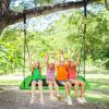 60 Inches Platform Tree Swing Outdoor with  2 Hanging Straps