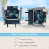 2 Packs 5-Position Outdoor Folding Backpack Beach Table Chair Reclining Chair Set