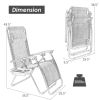 Outdoor Folding Zero Gravity Reclining Lounge Chair