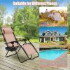 2 Pieces Folding Lounge Chair with Zero Gravity