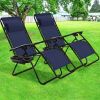 2 Pieces Oversize Lounge Chair with Cup Holder of Heavy Duty for outdoor