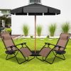 2 Pieces Oversize Lounge Chair with Cup Holder of Heavy Duty for outdoor