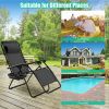 2 Pieces Folding Lounge Chair with Zero Gravity