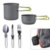 Outdoor Pot Set For 1-2 People Portable Camping Cooker With Cutlery