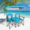 Portable Folding Camping Canopy Chairs with Cup Holder