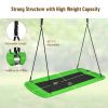 60 Inches Platform Tree Swing Outdoor with  2 Hanging Straps