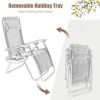 2 Pieces Oversize Lounge Chair with Cup Holder of Heavy Duty for outdoor