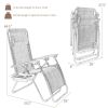 2 Pieces Oversize Lounge Chair with Cup Holder of Heavy Duty for outdoor