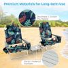 2 Packs 5-Position Outdoor Folding Backpack Beach Table Chair Reclining Chair Set