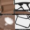 2 Pieces Oversize Lounge Chair with Cup Holder of Heavy Duty for outdoor