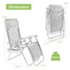 Outdoor Folding Zero Gravity Reclining Lounge Chair