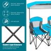 Portable Folding Camping Canopy Chairs with Cup Holder